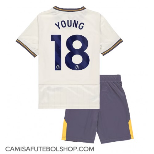 Camisa de time de futebol Everton Ashley Young #18 Replicas 3º Equipamento Infantil 2024-25 Manga Curta (+ Calças curtas)